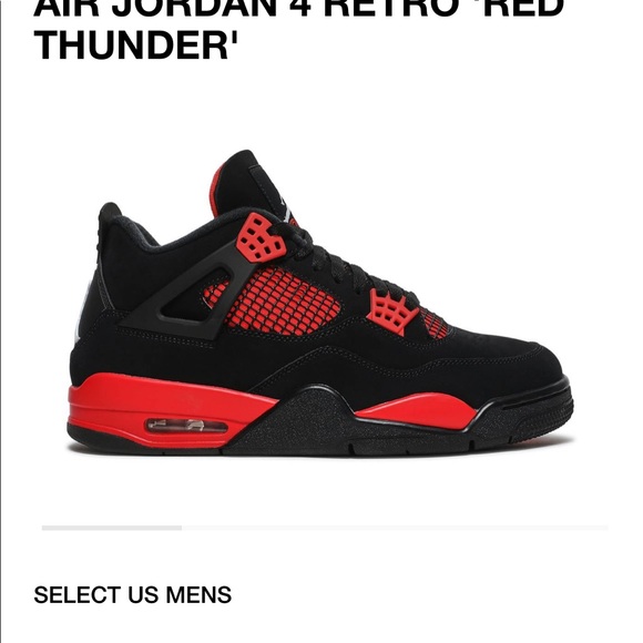 Jordan Other - Air Jordan 4 Retro ‘Red Thunder’